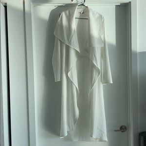 Fashion Nova Long White Blazer Cardigan - Size M